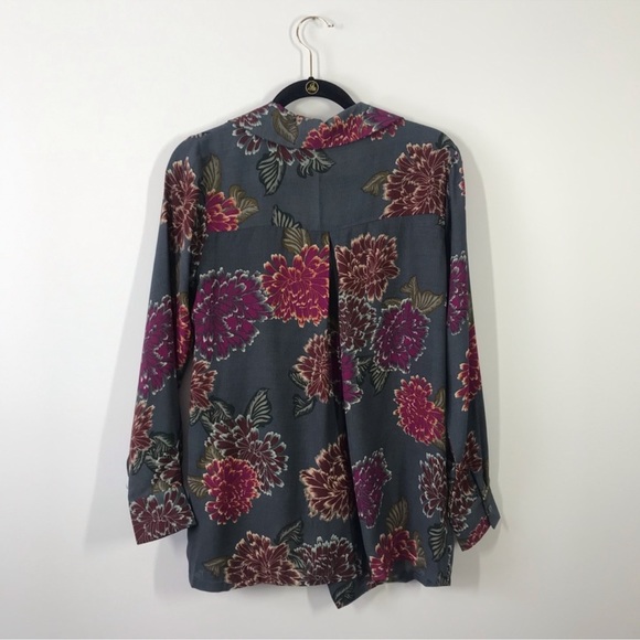 EMELIA Floral Wrap Blouse Top Size Large - Picture 6 of 10